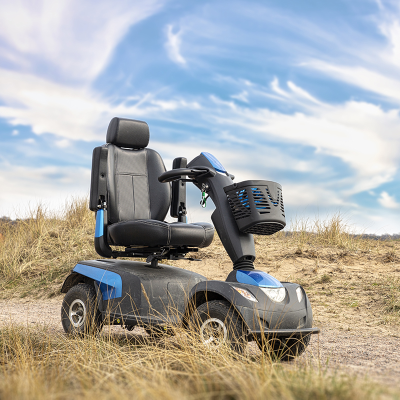 Electric wheelchair in nature